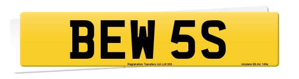 Registration number BEW 5S